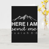 Carte Hineni Here I Am Send Me Christians Hebrew Words (Fleur jaune)