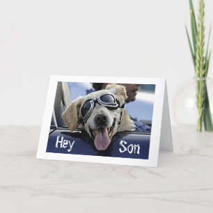 CARTE HIP DOG DIT "HEY SON A UN COOL *FÊTE DES PÈRES*