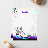 Carte Hip et couleur Patinage de glace Note (Devant/Arrière en situation)