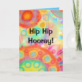 Carte Hip Hip Hip Hip Couleur Fun (Devant)