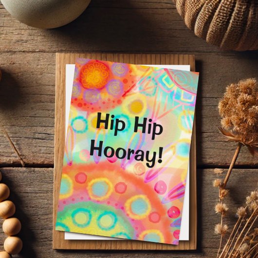 Carte Hip Hip Hip Hip Couleur Fun