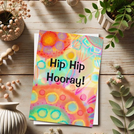 Carte Hip Hip Hip Hip Couleur Fun