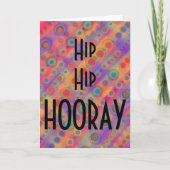 Carte Hip Hip Hooray Amusement Moderne Whimsical Inspiri (Devant)