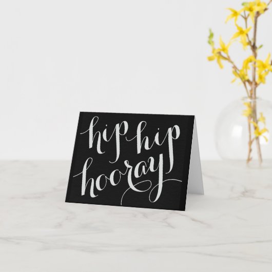 CARTE HIP HIP HORY HEUREUX POUR VOUS (Fleur jaune)
