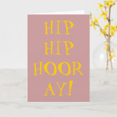 CARTE HIP HIP HOURRA (Fleur jaune)