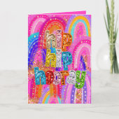 Carte Hip Hip Hourra Anniversaire (Devant)