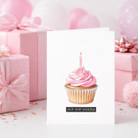 Hip Hip Hourra Minimaliste Cupcake Rose Jarretière