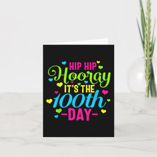 Carte Hip Hooray C'est le 100e jour de l'école Smarter T (Devant)