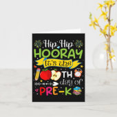 Carte Hip Hooray C'est le 100e jour de Pré-k Enseignant  (Fleur jaune)