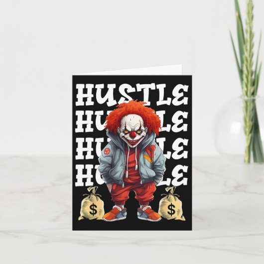 Carte Hip hop Clown effrayant Hustle argent Urbyn Street (Devant)