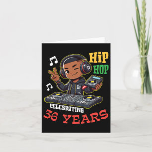 Carte Hip hop de garçon célébrant 36 ans Joyeux annivers