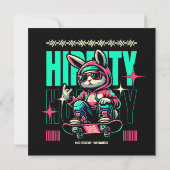 Carte Hip-Hop Hoppity - Skater Bunny Pâques (Dos)