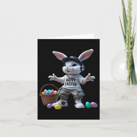 Carte Hip-hop Lapin de Pâques (Devant)