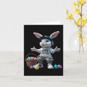 Carte Hip-hop Lapin de Pâques (Fleur jaune)