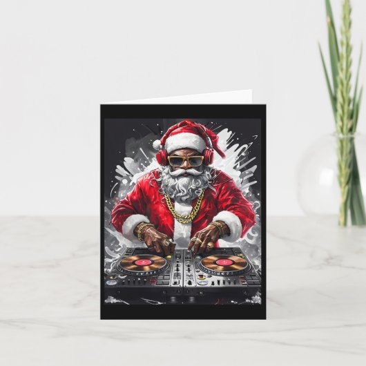 Carte Hip hop Père Noël Dj Noël (Devant)