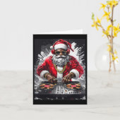 Carte Hip hop Père Noël Dj Noël (Fleur jaune)