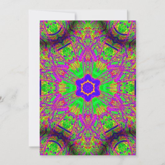 Carte hippie 6 points bleu super (Devant)