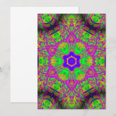 Carte hippie 6 points bleu super (Devant / Derrière)