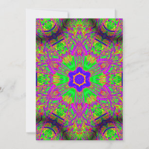Carte hippie 6 points bleu super