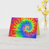 Carte Hippie Anniversaire Cravate Super (Fleur jaune)