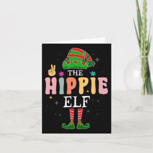 Carte Hippie Elf Group Correspondance famille Noël Super