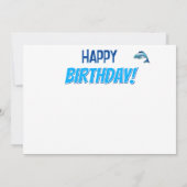 Carte Hippo Blue Fish Boy Anniversaire (Dos)