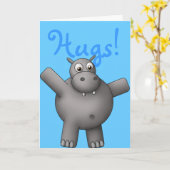 Carte Hippo énorme (Fleur jaune)