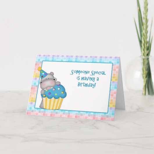 Carte Hippo et Cupcake (Devant)