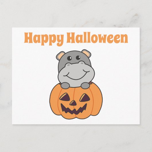 Carte Hippo Halloween Happy Halloween (Devant)