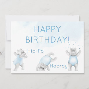 Carte Hippo Hourra Anniversaire Culbute