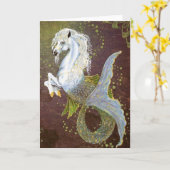 Carte Hippocampe de mer (Fleur jaune)