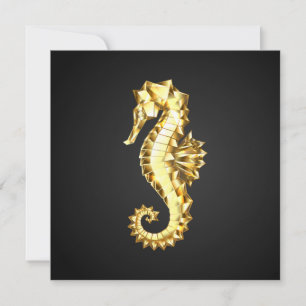 Carte Hippocampe Polygonal Or