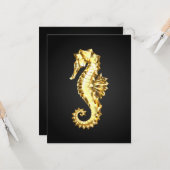 Carte Hippocampe Polygonal Or (Devant/Arrière en situation)