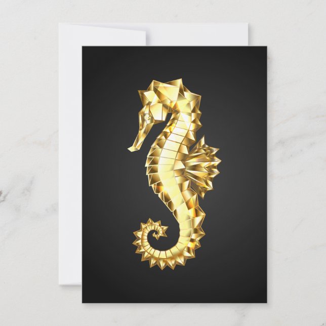 Carte Hippocampe Polygonal Or (Devant)