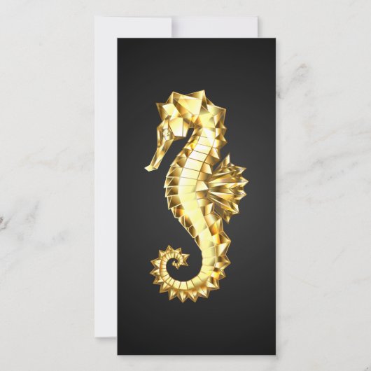 Carte Hippocampe Polygonal Or (Devant)