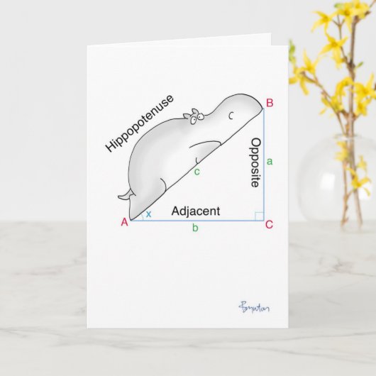 Carte HIPPOPOPOTENUSE par Sandra Boynton (Fleur jaune)