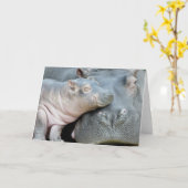 Carte Hippopotame (Fleur jaune)