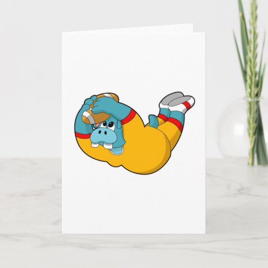 Carte Hippopotame au sport de football (Devant)