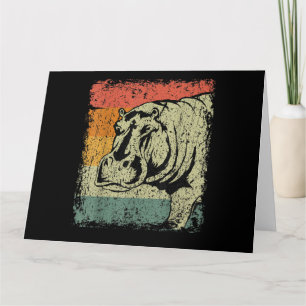 Carte Hippopotame Hippopotame Vraiment Vintage Amoureu