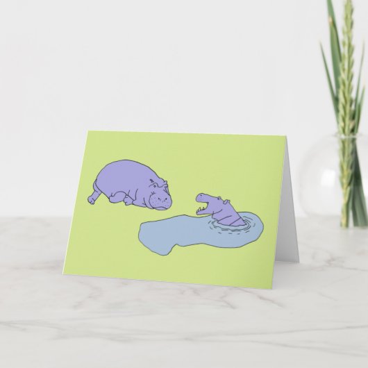 Carte Hippopotame qui chante (Devant)