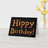 Carte Hippy Anniversaire (Fleur jaune)