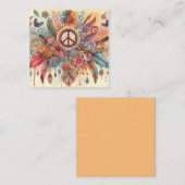 Carte Hippy colorée (Devant / Derrière)