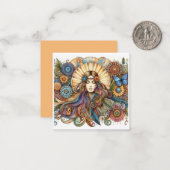 Carte Hippy colorée (Devant/Arrière en situation)