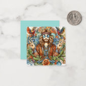 Carte Hippy colorée (Devant/Arrière en situation)