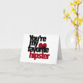 Carte Hipster favori (Fleur jaune)