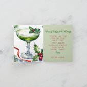 Carte Hipster Mrs Claus & Cocktail Recette Noël (Intérieur)