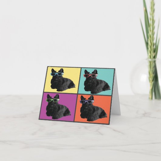 Carte Hipster Scottie Note (Devant)