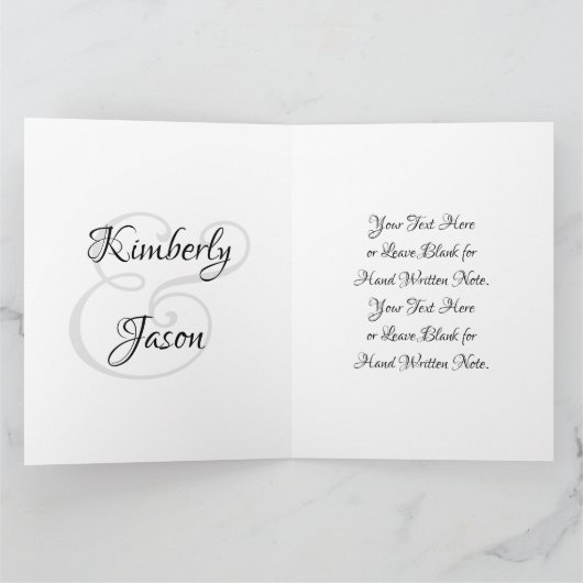 Carte His & Her Script Names, Black & Grey (Intérieur)