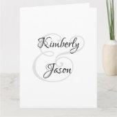 Carte His & Her Script Names, Black & Grey (Devant)