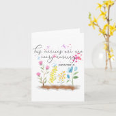 Carte His Mercies Are New Every Morning Religious Christ (Fleur jaune)